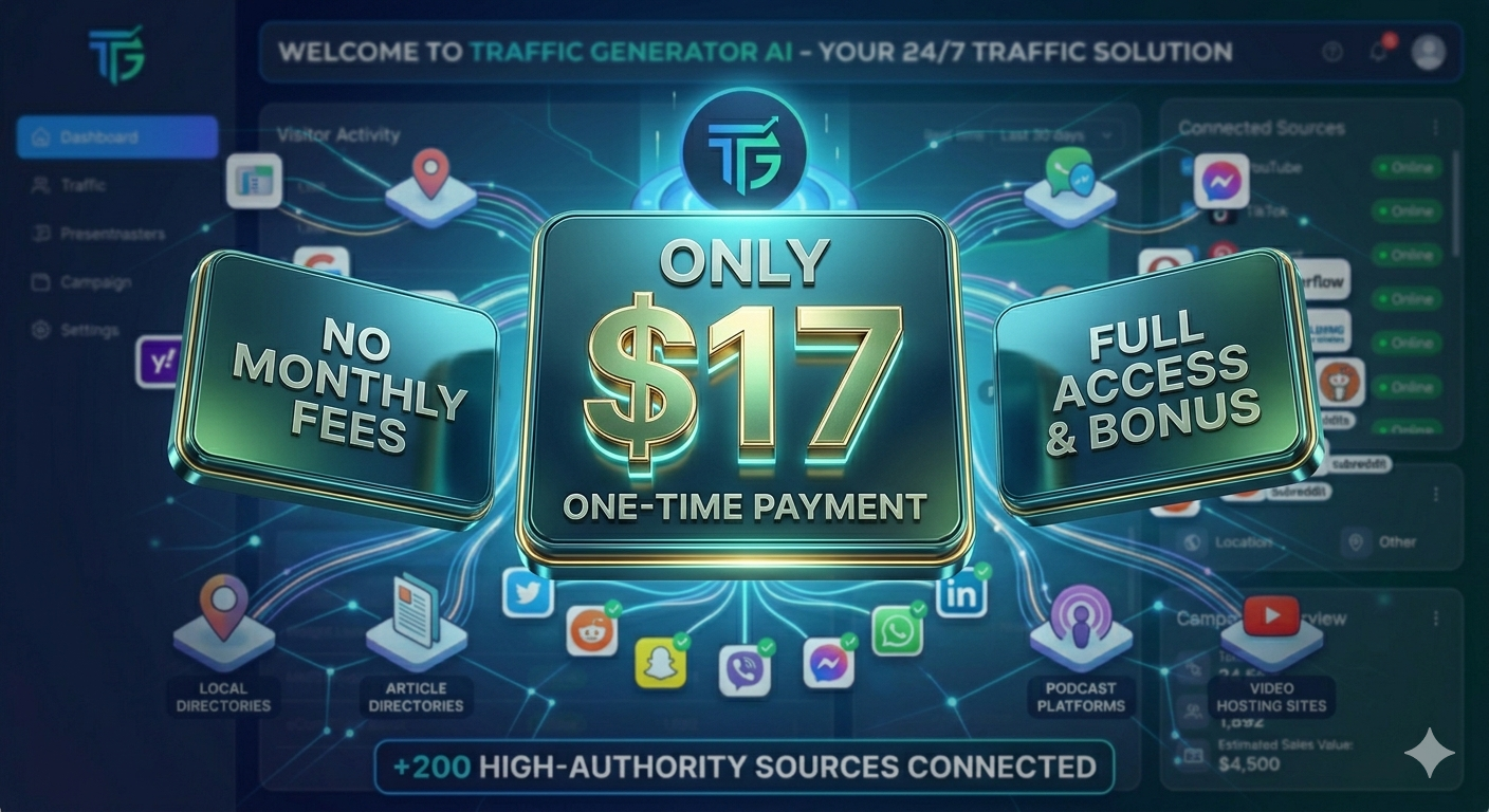 Traffic Generator AI Special $17 One-Time Payment Launch Price