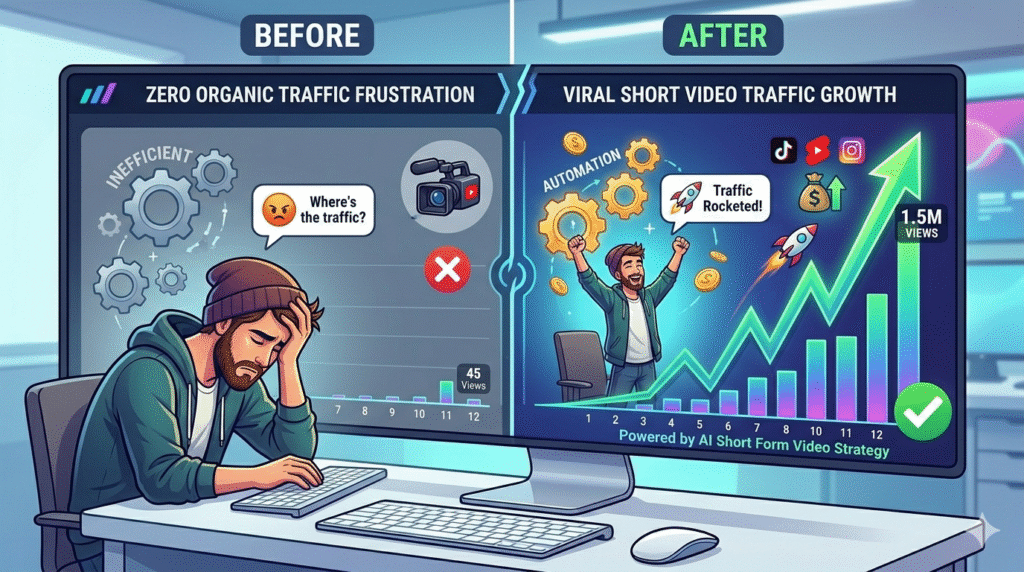 graph showing zero organic traffic frustration