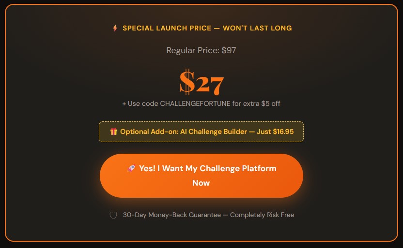 Challenge Profits Fortune - DFY Viral Challenge Platform